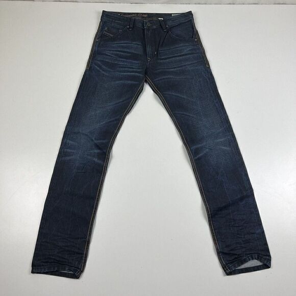 Diesel Krayver 0823I Men's Blue Distressed Regular Slim Carrot Jeans Size 27x32 - Picture 1 of 12